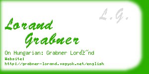 lorand grabner business card